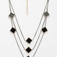 NVR Women's Black Geometric-Shaped Layered Fashion Necklace - Swadesiicart