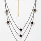 NVR Women's Black Star-Shaped Layered Fashion Necklace | Swadesiicart