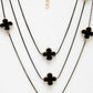 NVR Women's Black Layered Fashion Necklace | Swadesiicart