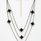 NVR Women's Black Layered Fashion Necklace | Swadesiicart
