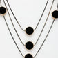 NVR Women's Black Circular Shaped Layered Fashion Necklace - Swadesiicart