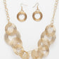 NVR Women's Gold-Polished Circular Shaped Jewellery set - Swadesiicart