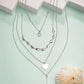 NVR Women's Silver-Plated Artificial Stones Layered Chain | Swadesiicart