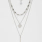 NVR Women's Silver-Plated Artificial Stones Layered Chain | Swadesiicart