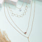 NVR Women's Rose Gold-Polished Artificial Stones Layered Chain | Swadesiicart
