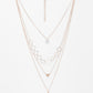 NVR Women's Rose Gold-Polished Artificial Stones Layered Chain | Swadesiicart