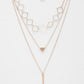 NVR Women's Rose Gold-Polished Artificial Stones Layered Chain | Swadesiicart