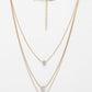 NVR Women's Gold-Polished Artificial Stones Layered Chain | Swadesiicart