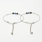 NVR Women's Silver-Plated Evil Eye Anklet - Swadesiicart