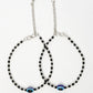 NVR Women's Silver-Plated Evil Eye Artificial Beads Anklet - Swadesiicart