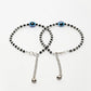 NVR Women's Silver-Plated Evil Eye Artificial Beads Anklet - Swadesiicart