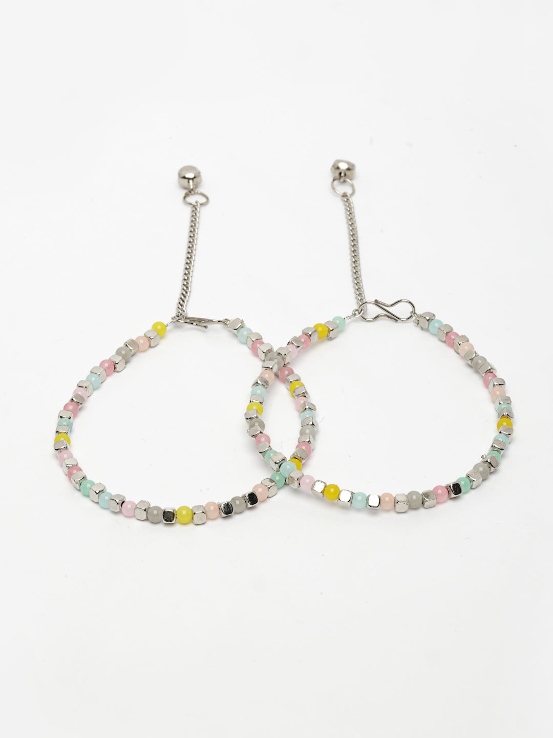 NVR Women's Multi-Coloured Artificial Beads Anklet - Swadesiicart