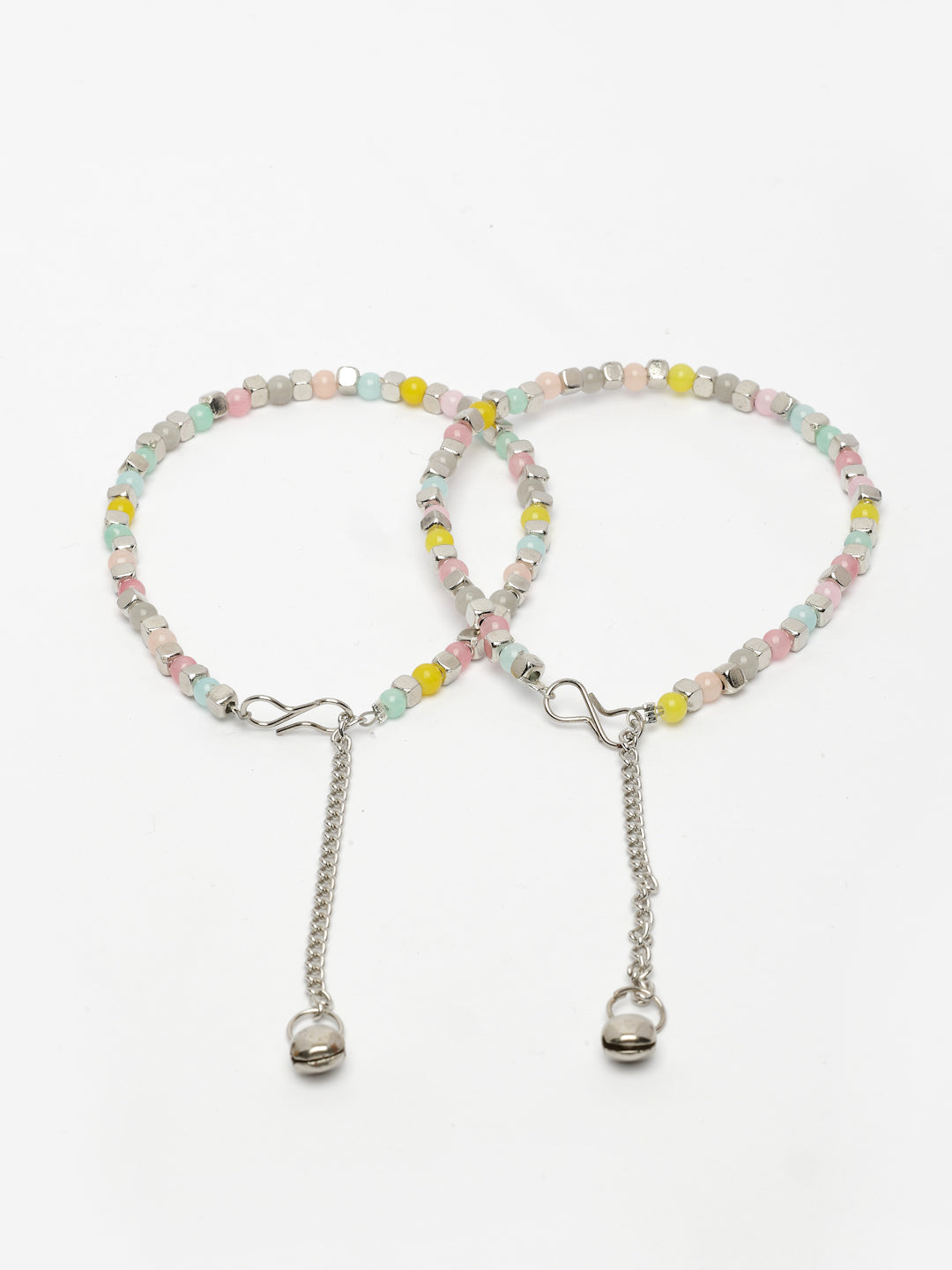 NVR Women's Multi-Coloured Artificial Beads Anklet - Swadesiicart