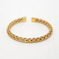 NVR Men's Gold-Polished Stainless Steel Cuff Bracelet - Swadesiicart