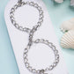 NVR Men's Set of 2 Silver-Plated Stainless Steel Link Bracelet - Swadesiicart