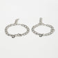 NVR Men's Set of 2 Silver-Plated Stainless Steel Link Bracelet - Swadesiicart