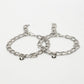 NVR Men's Set of 2 Silver-Plated Stainless Steel Link Bracelet - Swadesiicart