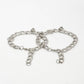 NVR Men's Set of 2 Silver-Plated Stainless Steel Link Bracelet - Swadesiicart