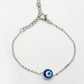 NVR Women's Silver-Plated Evil Eye Link Bracelet - Swadesiicart