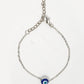 NVR Women's Silver-Plated Evil Eye Link Bracelet - Swadesiicart