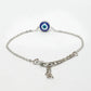 NVR Women's Silver-Plated Evil Eye Link Bracelet - Swadesiicart