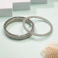 NVR Women's Set of 4 Silver-Plated Cubic Zirconia Stone Studded Bangles - Swadesiicart