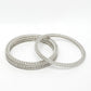 NVR Women's Set of 4 Silver-Plated Cubic Zirconia Stone Studded Bangles - Swadesiicart