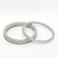 NVR Women's Set of 4 Silver-Plated Cubic Zirconia Stone Studded Bangles - Swadesiicart