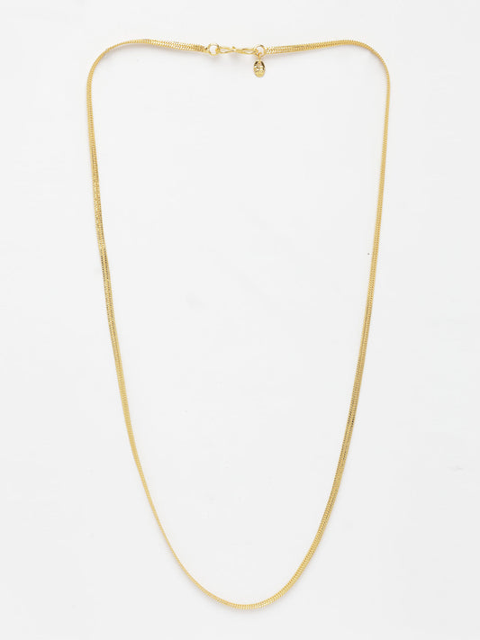 NVR Men's Gold-Polished Minimal Chain - Swadesiicart