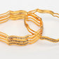 NVR Women's Set of 4 Gold-Polished Cubic Zirconia Stone Studded Bangles - Swadesiicart