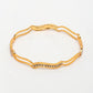 NVR Women's Set of 4 Gold-Polished Cubic Zirconia Stone Studded Bangles - Swadesiicart