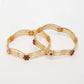 NVR Women's Set of 2 Gold-Polished Artificial Stones Traditional Bangles - Swadesiicart