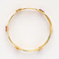 NVR Women's Set of 2 Gold-Polished Artificial Stones Traditional Bangles - Swadesiicart