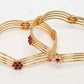 NVR Women's Set of 2 Gold-Polished Artificial Stones Traditional Bangles - Swadesiicart