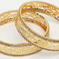 NVR Women's Set of 2 Gold-Polished Cubic Zirconia Stone Studded Kada Bangles - Swadesiicart
