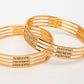 NVR Women's Set of 2 Gold-Polished Cubic Zirconia Stone Studded Bangles - Swadesiicart