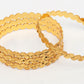 NVR Women's Set of 4 Gold-Polished Leaf Shaped Traditional Bangles - Swadesiicart