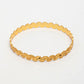 NVR Women's Set of 4 Gold-Polished Leaf Shaped Traditional Bangles - Swadesiicart