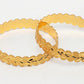 NVR Women's Set of 2 Gold-Polished Leaf Shaped Kada Bangles - Swadesiicart