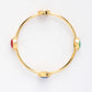 NVR Women's Set of 4 Gold-Polished Artificial Stone Studded Bangles - Swadesiicart
