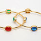NVR Women's Set of 2 Gold-Polished Artificial Stone Studded Bangles - Swadesiicart