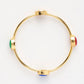NVR Women's Set of 2 Gold-Polished Artificial Stone Studded Bangles - Swadesiicart
