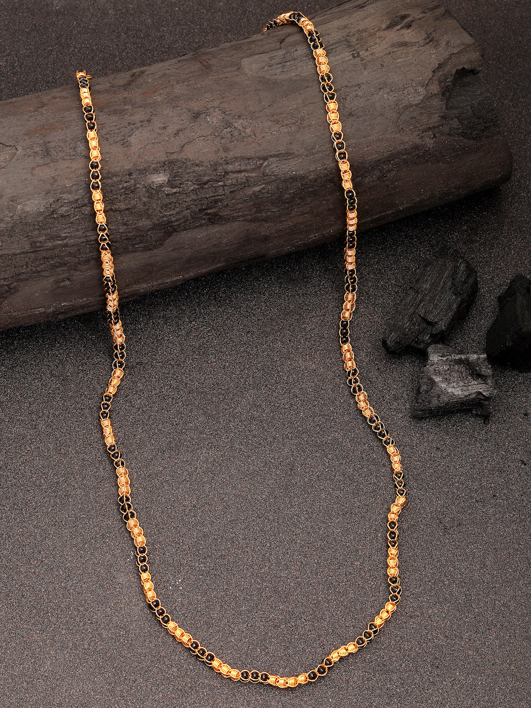 NVR Women's Gold-Polished Artificial Beads Chain - Swadesiicart
