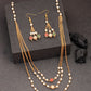 NVR Women's Multi color Gold-Polished Artificial Beads Jewellery Set - Swadesiicart