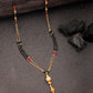 NVR Women's Gold-Polished Artificial Stones Studded & Beaded Mangalsutra - Swadesiicart
