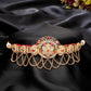 NVR Women's Gold-Polished Cubic Zirconia Stone Studded Rajputi Choker Necklace | Swadesiicart