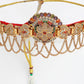 NVR Women's Gold-Polished Cubic Zirconia Stone Studded Rajputi Choker Necklace | Swadesiicart