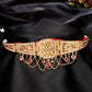 NVR Women's Gold-Polished Cubic Zirconia Stone Studded Rajputi Choker Necklace | Swadesiicart
