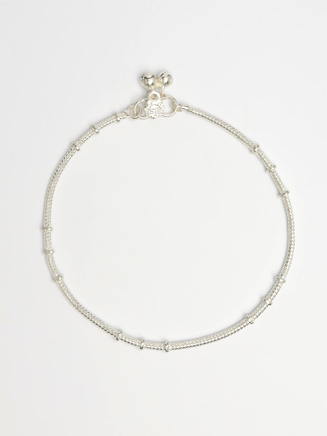 NVR Women's Pair of 2 Silver-Plated Anklets | Swadesiicart