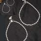 NVR Women's Pair of 2 Silver-Plated Anklets | Swadesiicart